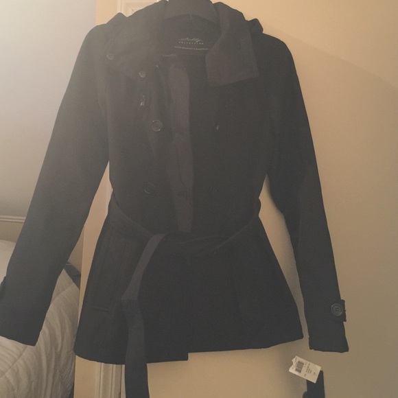 Black Peacoat Brand New With Tags