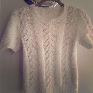 Angora sweater short sleeves
