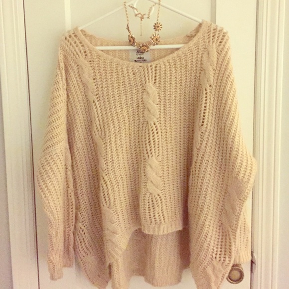Oversized cable knit sweater
