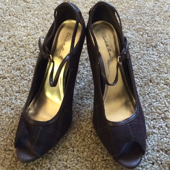 Brown Open-Toe Heels