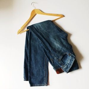 Express Medium Wash Straight Legged Jeans