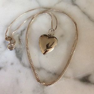 ❤️ Vintage Sterling Silver 925 Puffy Heart Locket