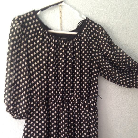 Enfocus sheer polka dot dress