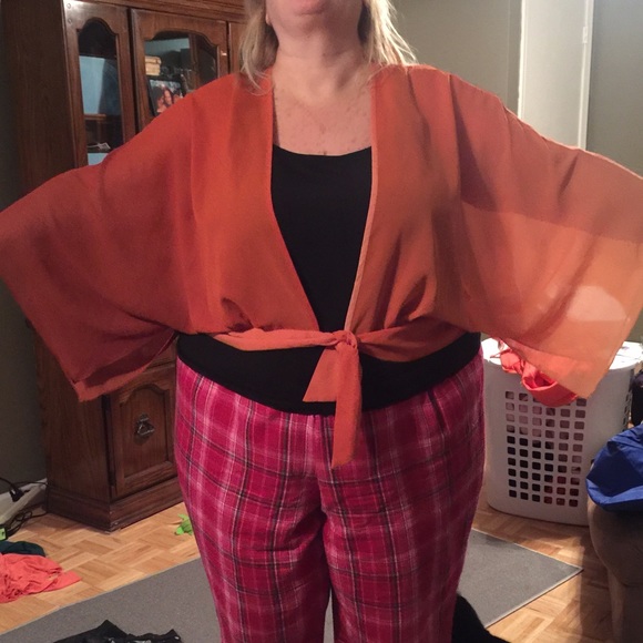 Orange ombré cover up