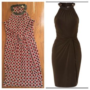 MK leather neck dress