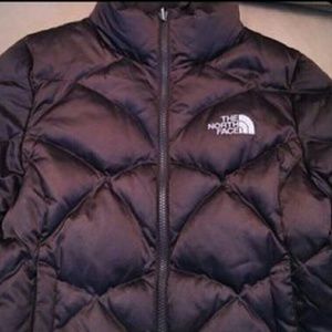 Chocolate brown puffy northface