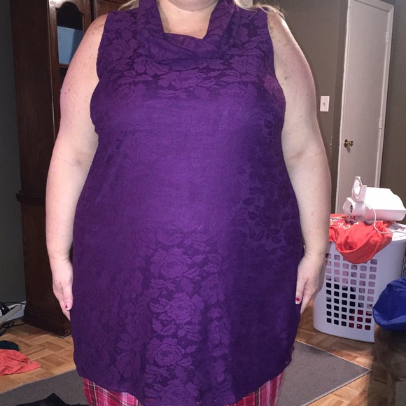 Purple lace tunic