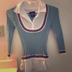 Sweater and Button-Up Blouse