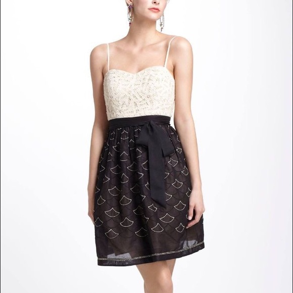 Anthropologie Battenberg & Organdy Dress