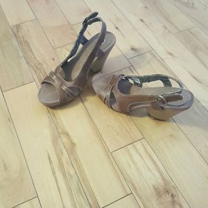 Tan slingback shoes