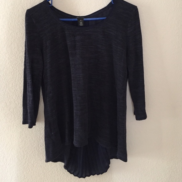 White House Black Market high low pleated top