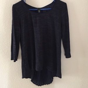 White House Black Market high low pleated top