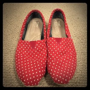 Red and white Toms. Very gently used (2 times).
