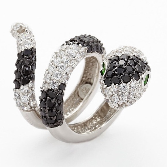 Crystal snake ring