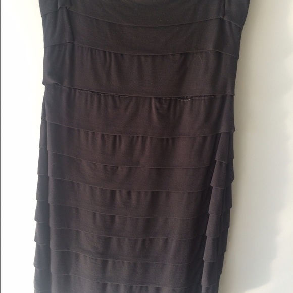 Long Black Ruffled Skirt