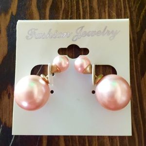 Light metallic pink earrings. Never worn.