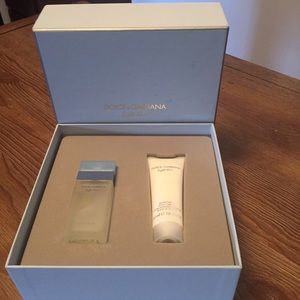 light blue dolce  & gabbana perfume set
