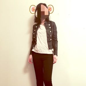 Patrizia Luca Milano black button up black blazer