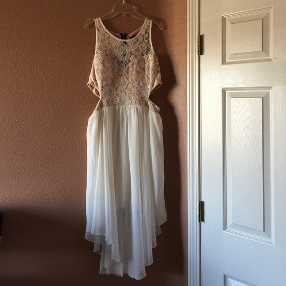 White Dress with Side Cut Outs