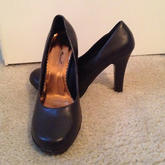 Brown high heels