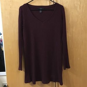 Purple sweater dress