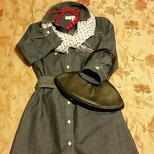 Button down blue Jean dress