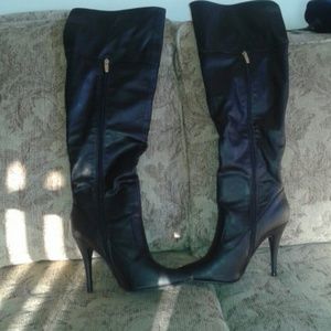 Over the knee black boots size 10