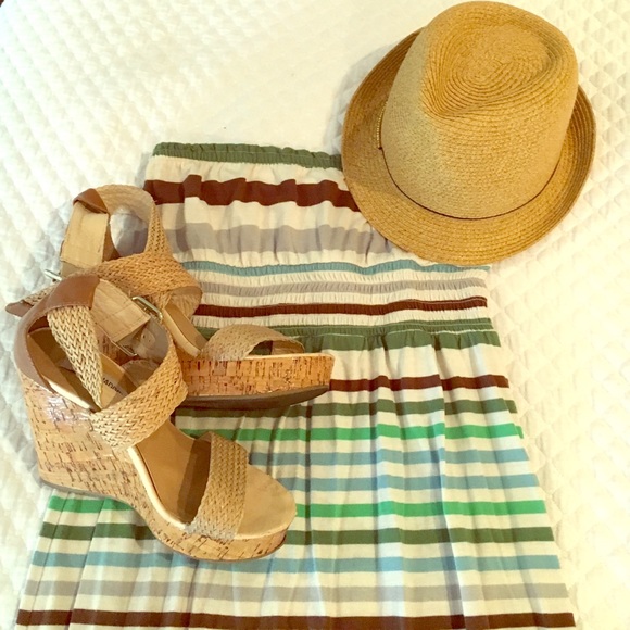 Striped tube top dress