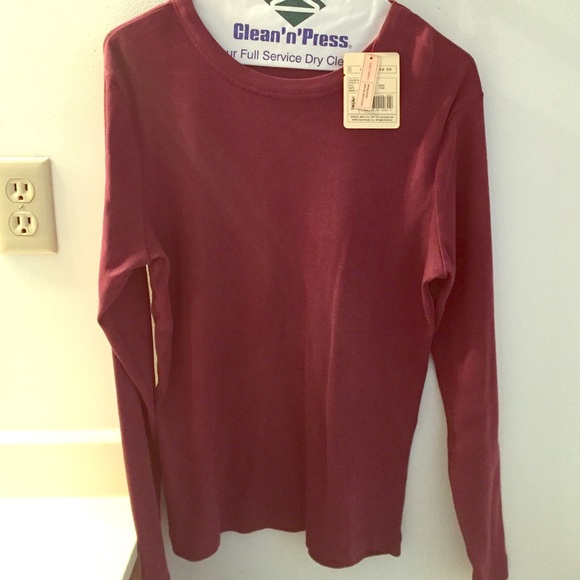 Burgundy Long-Sleeve Top