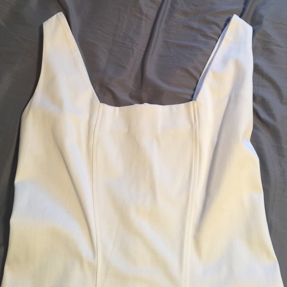 White Sleeveless A-line Dress