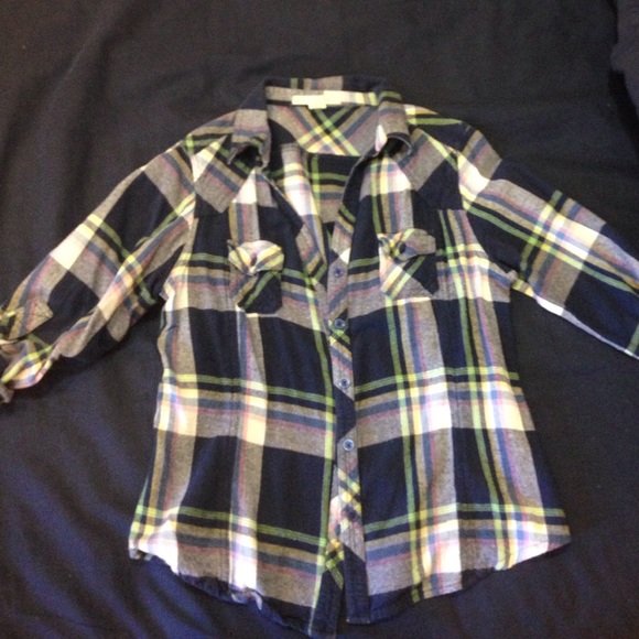 Tops - Hipster plaid button down