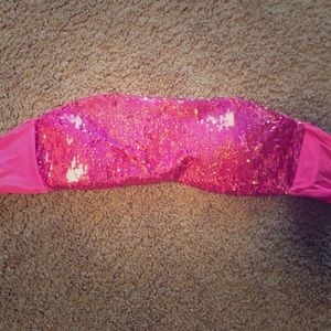 Victoria Secret Sequin Hot Pink Bikini Top
