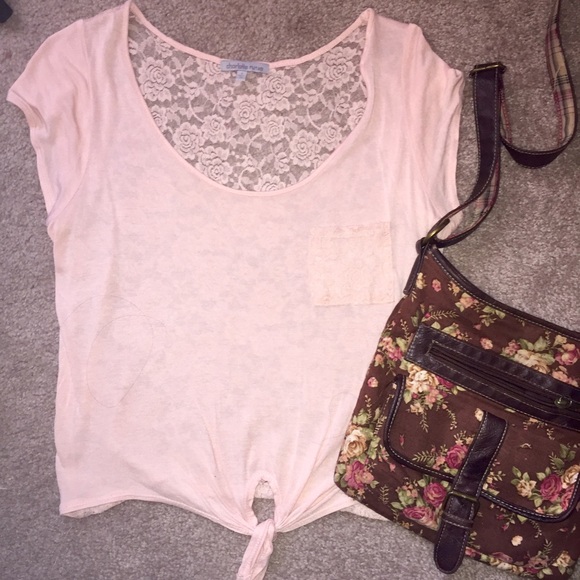 NEW Cute Light Pink Lace Top