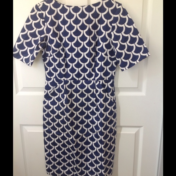 Corilynn blue and white dress