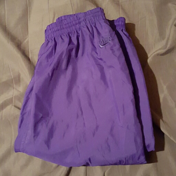 Purple Nike track pants