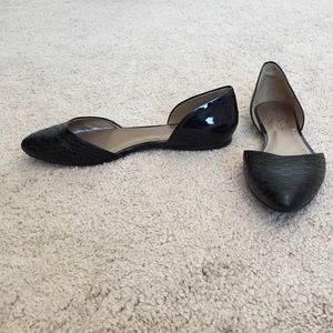 Jessica Simpson black d'orsay flats