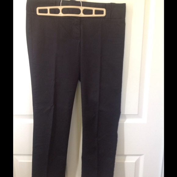 J Crew City Fit navy blue cropped pants