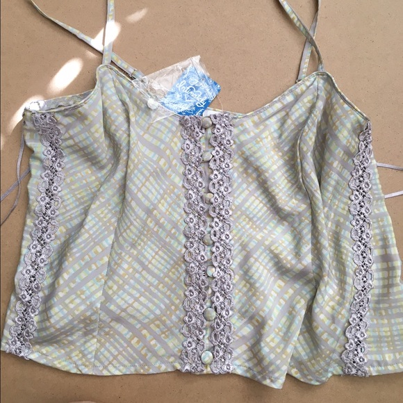 Free people pastel silk crop top - Picture 2 of 4