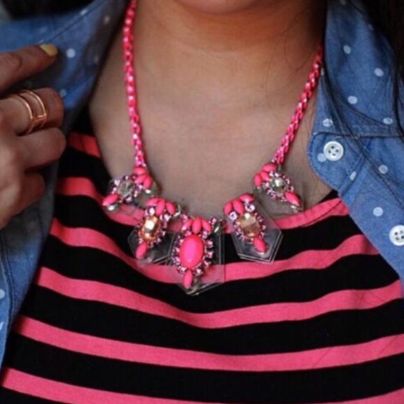 Luxe Lucite Neon Pink Necklace