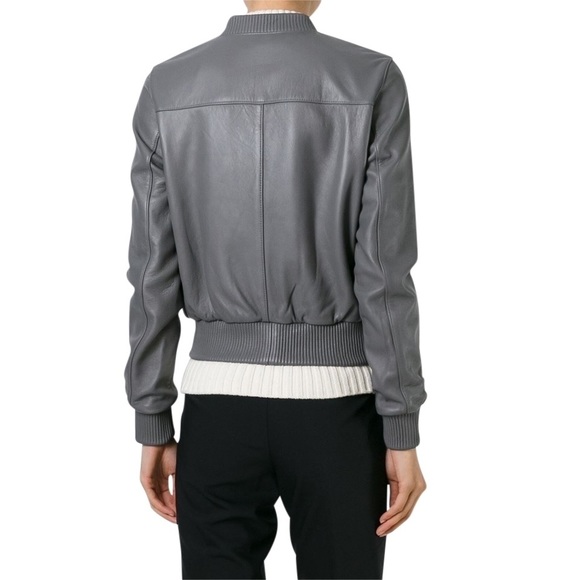 MICHAEL Michael Kors Leather Bomber Jacket - Picture 2 of 4