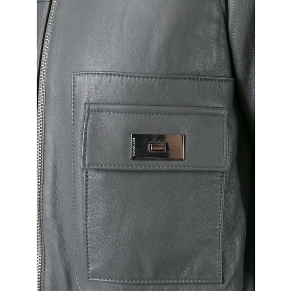 MICHAEL Michael Kors Leather Bomber Jacket - Picture 3 of 4