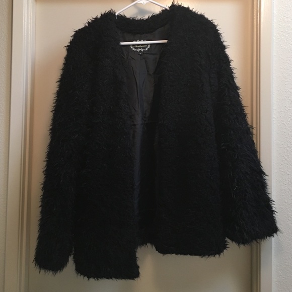 Black fuzzy jacket