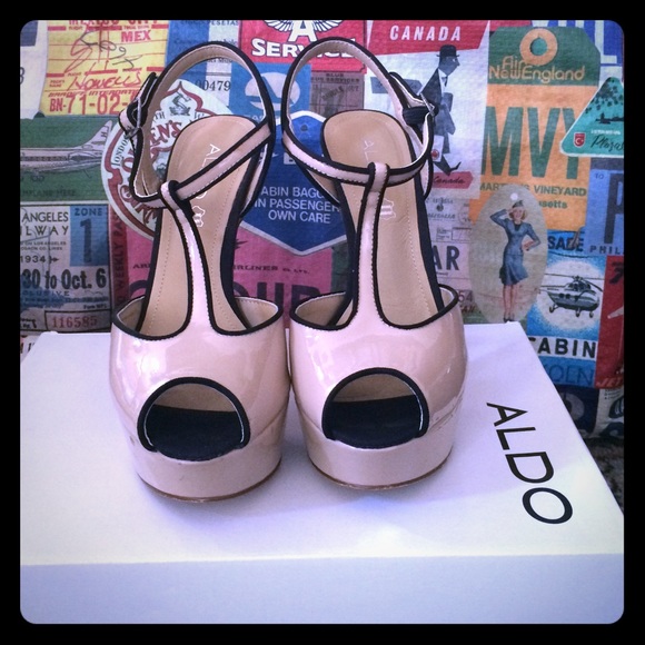 Nude T-Strap Heels