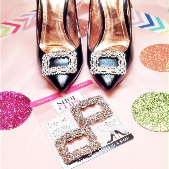 Rhinestone shoe clips