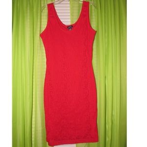 Cute lace red dress!