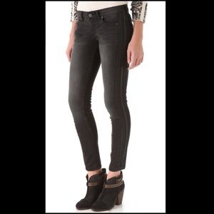 Free People Vegan Leather Trim Skinny Jean