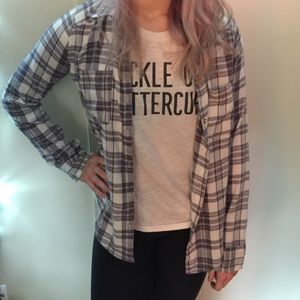 Gray Plaid Flannel