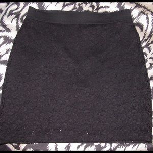 Black lace skirt
