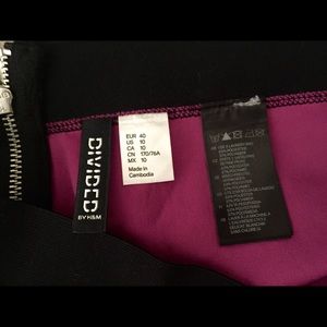 Divided Skirts - Divided by H&M pink black lace floral mini skirt Divided Skirts - Divided by H&M pink black lace floral mini skirt