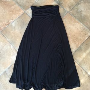 Black long maxi skirt